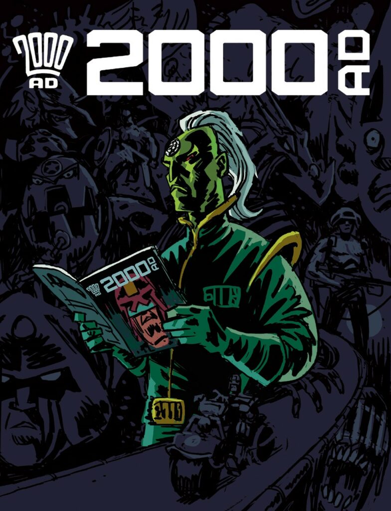 Tharg 2000 AD cover - without text