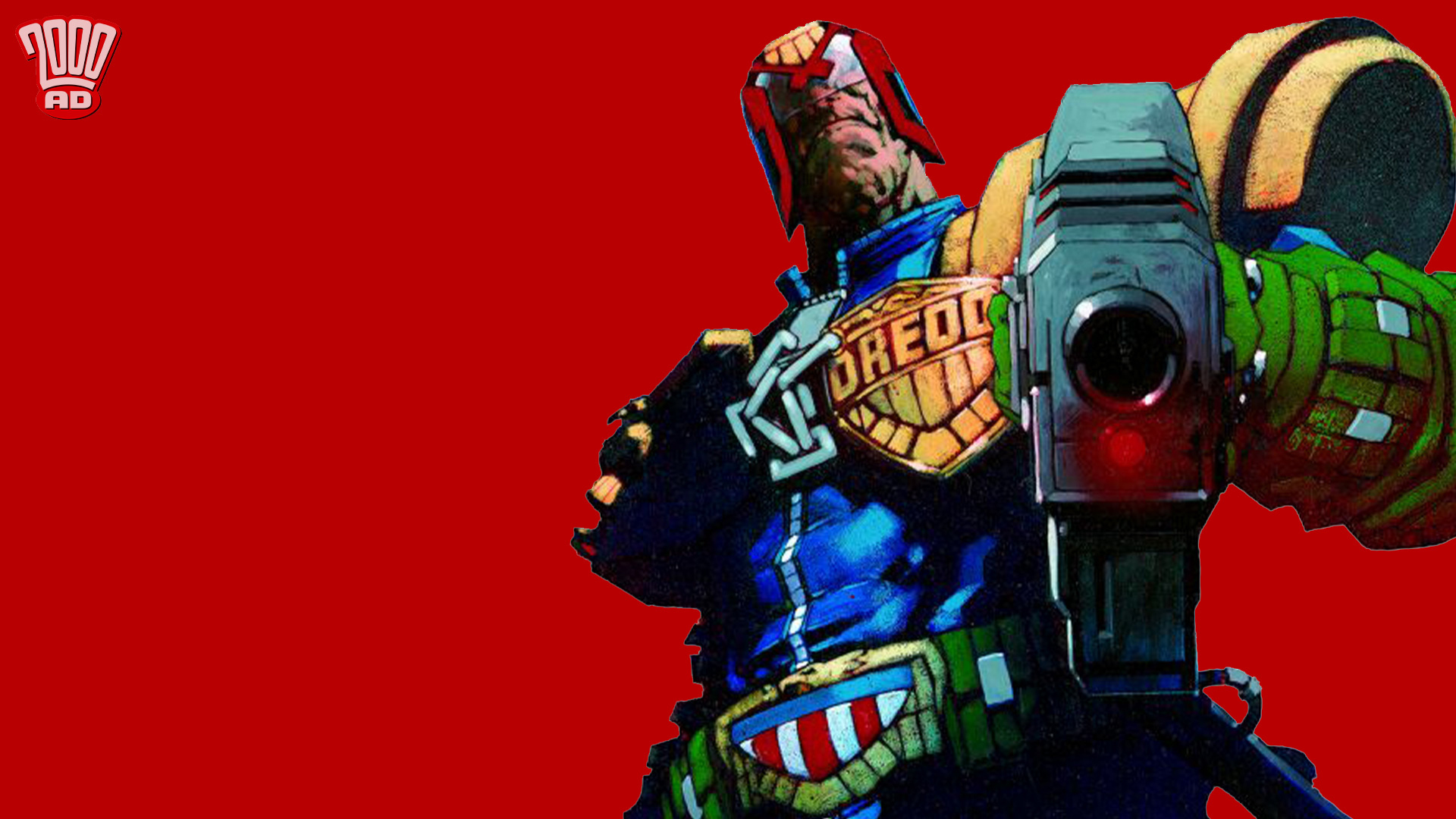 Download the latest 2000 AD Wednesday wallpaper - it's the law!