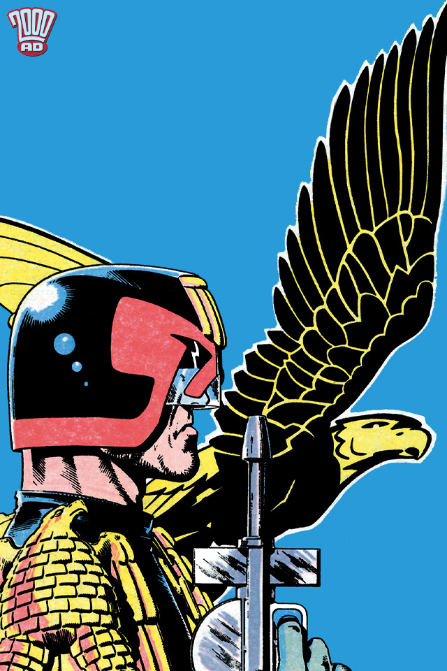 Judge Dredd, simple background, comics, red background, red | 1920x1080  Wallpaper - wallhaven.cc