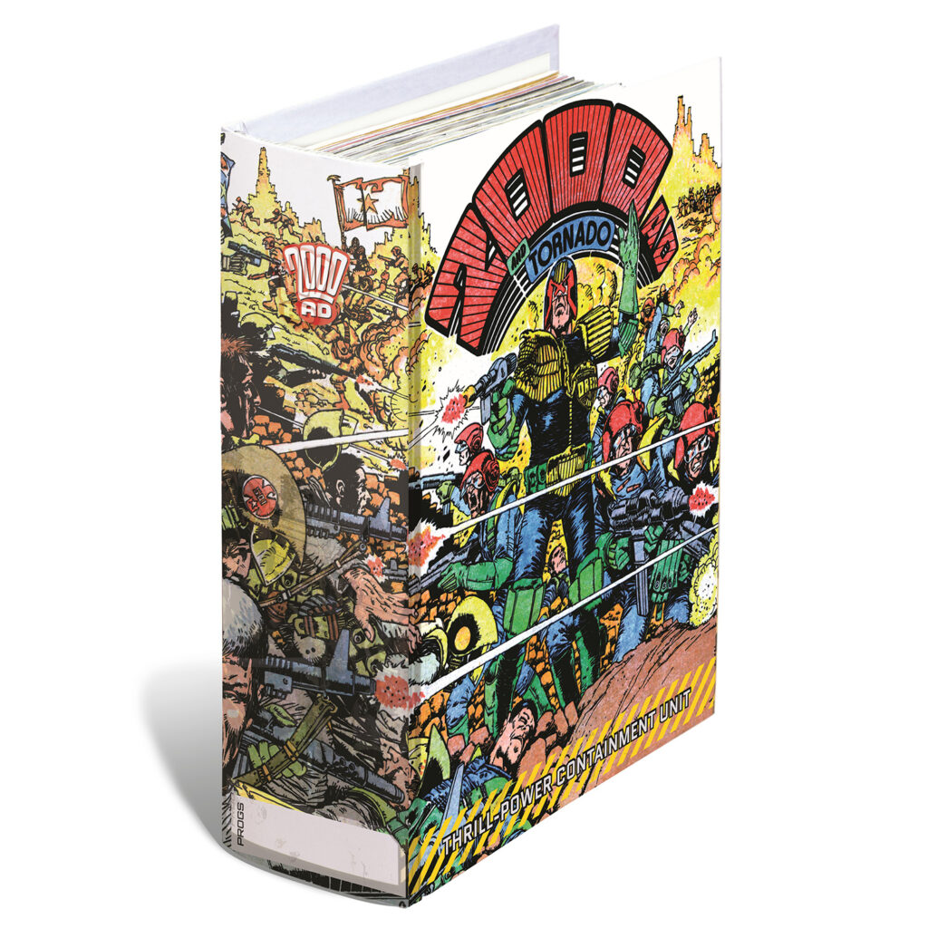 2000 AD binders are back – NEW design with classic Mick McMahon wraparound cover!