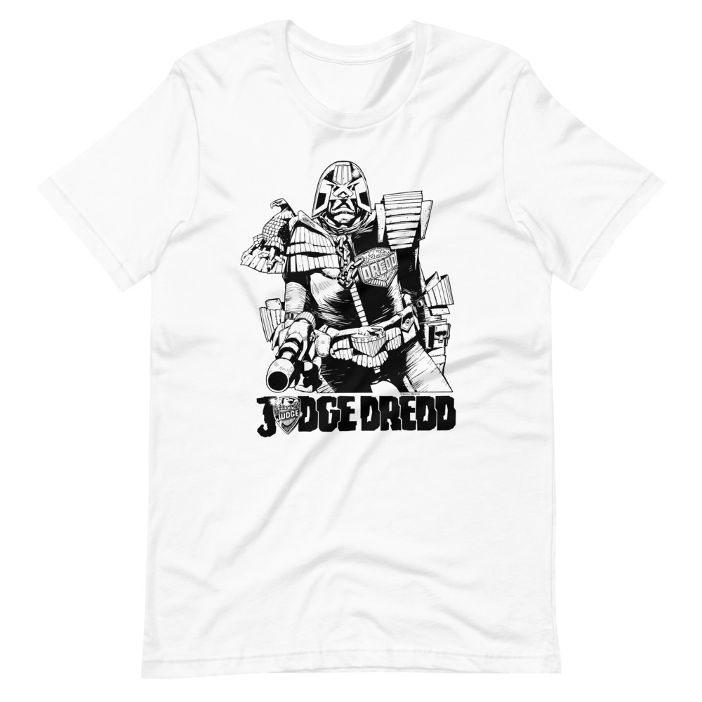 Judge Dredd By Mick McMahon (Black Print) T-Shirt 